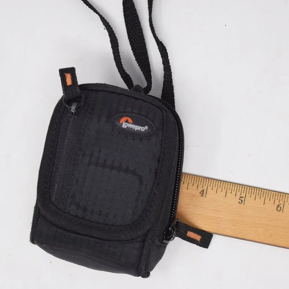 Lowepro Camera Bag Storage Full Zip Pockets Small Black Shoulder Strap Travel